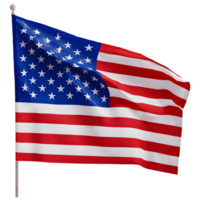 AI generated American Flag isolated on transparent background png