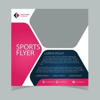 vector sport banner with photo flat design