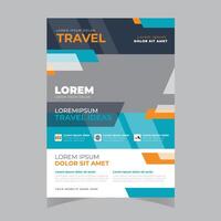 viaje mínimo póster folleto volantes diseño diseño antecedentes vector modelo póster cubrir libro diseño modelo con espacio para foto fondo, utilizar para anual informe,