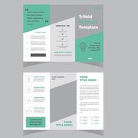 tri doblez folleto diseño. verde azulado, naranja corporativo negocio modelo para tri doblez volantes. diseño con moderno circulo foto y resumen antecedentes. creativo concepto 3 doblada volantes o folleto. vector