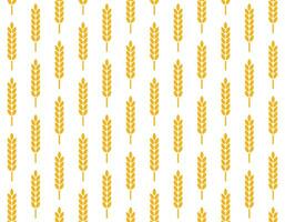 Wheat seamless pattern. Barley, ripe rye golden ear abstract pattern. Beer brewery and bread bakery wrapping paper. Vegetarian organic product vector repetitive texture