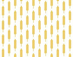 Wheat seamless pattern. Barley, ripe rye golden ear abstract pattern. Beer brewery and bread bakery wrapping paper. Vegetarian organic product vector repetitive texture