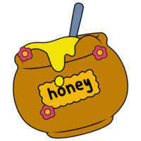 The illustration of a honey jar png