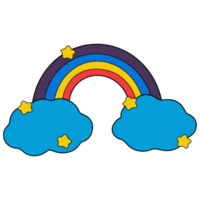 The illustration of a rainbow png