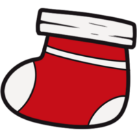 Noël chaussette avec cadeaux illustration png