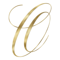 d'or lettre o cursive png