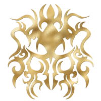 Golden tribal style png