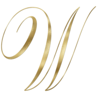 d'or lettre w cursive style png