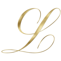 cursive d'or lettre l png