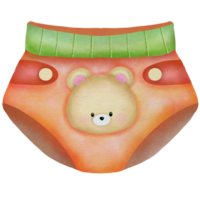 aquarelle bébé vêtements, ours modèle png