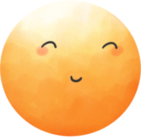 el Luna es sonriente felizmente. png