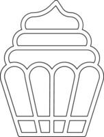 icono de vector de cupcake