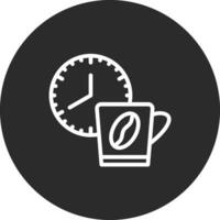 icono de vector de tiempo de café