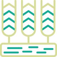 trigo plantación vector icono