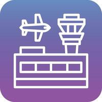 icono de vector de edificio de aeropuerto