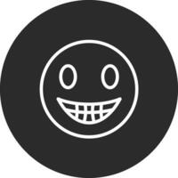 radiante cara con sonriente ojos vector icono