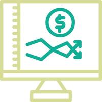 Online Stock Market Vector Icon