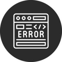 código error vector icono