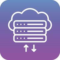 Cloud Database Vector Icon