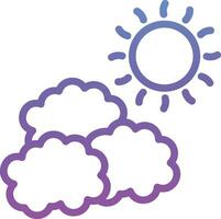 nublado día vector icono