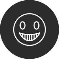 sonriendo cara con sonriente ojos vector icono