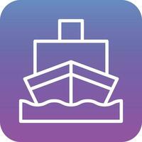 Cargo Ship Vector Icon