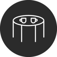 icono de vector de mesa de café