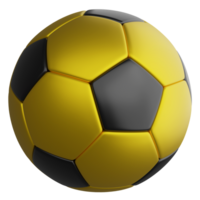 Football metallic gold clipart flat design icon isolated on transparent background, 3D render sport and exercise concept png