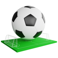 Football match clipart flat design icon isolated on transparent background, 3D render sport and exercise concept png