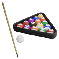 Snooker clipart flat design icon isolated on transparent background, 3D render sport and exercise concept png