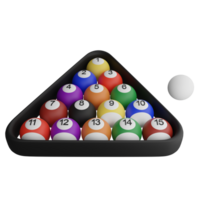Snooker ball clipart flat design icon isolated on transparent background, 3D render sport and exercise concept png