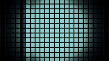 Moving strip on surface with squares. Design. Background is made of square grid and moving wave line. Lines move in wave on background of squares photo