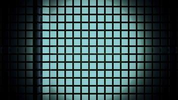 Moving strip on surface with squares. Design. Background is made of square grid and moving wave line. Lines move in wave on background of squares photo