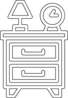 Bedside Table Vector Icon