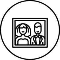 icono de vector de fotos de boda