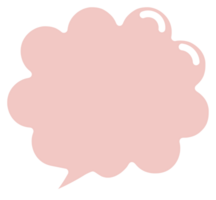 Colorful pastel red color speech bubble balloon, icon sticker memo keyword planner text box banner, flat png transparent element design