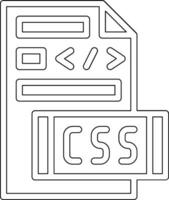 icono de vector de archivo css