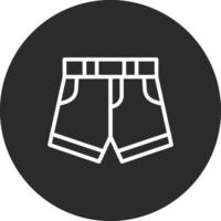 icono de vector de pantalones cortos