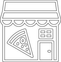 Pizza tienda vector icono