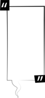 Black and white speech bubble balloon with quotation marks, icon sticker memo keyword planner text box banner, flat png transparent element design