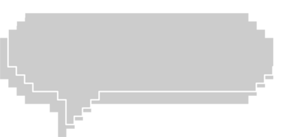 8 bit retrò gioco pixel discorso bolla Palloncino icona etichetta promemoria parola chiave progettista testo scatola striscione, piatto png trasparente elemento design