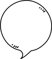 svart och vit Tal bubbla ballong, ikon klistermärke PM nyckelord planerare text låda baner, platt png transparent element design