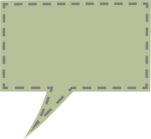 pointillé ligne coloré pastel vert Couleur discours bulle ballon, icône autocollant note mot-clé planificateur texte boîte bannière, plat png transparent élément conception
