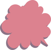 coloré pastel rose Couleur discours bulle ballon, icône autocollant note mot-clé planificateur texte boîte bannière, plat png transparent élément conception