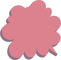 vistoso pastel rosado color habla burbuja globo, icono pegatina memorándum palabra clave planificador texto caja bandera, plano png transparente elemento diseño