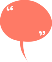 färgrik pastell orange Färg Tal bubbla ballong med citat märken, ikon klistermärke PM nyckelord planerare text låda baner, platt png transparent element design