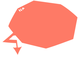 färgrik pastell orange Färg Tal bubbla ballong med pil punkt, ikon klistermärke PM nyckelord planerare text låda baner, platt png transparent element design