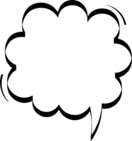 Black and white speech bubble balloon, icon sticker memo keyword planner text box banner, flat png transparent element design