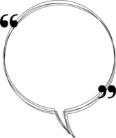 Black and white speech bubble balloon with quotation marks, icon sticker memo keyword planner text box banner, flat png transparent element design