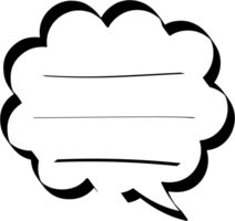 Black and white speech bubble balloon, icon sticker memo keyword planner text box banner, flat png transparent element design